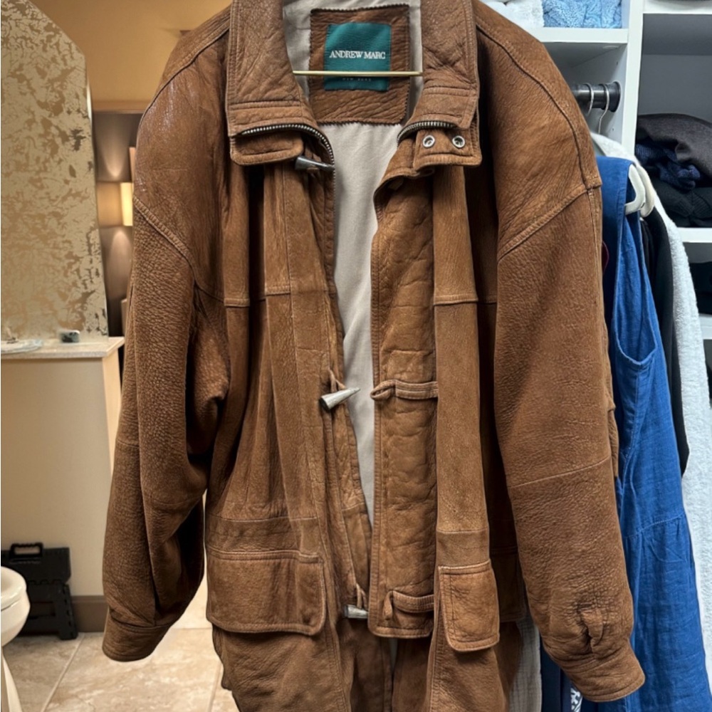 Men's Brown Suede Leather Jacket